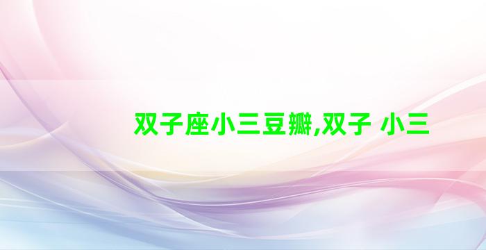 双子座小三豆瓣,双子 小三